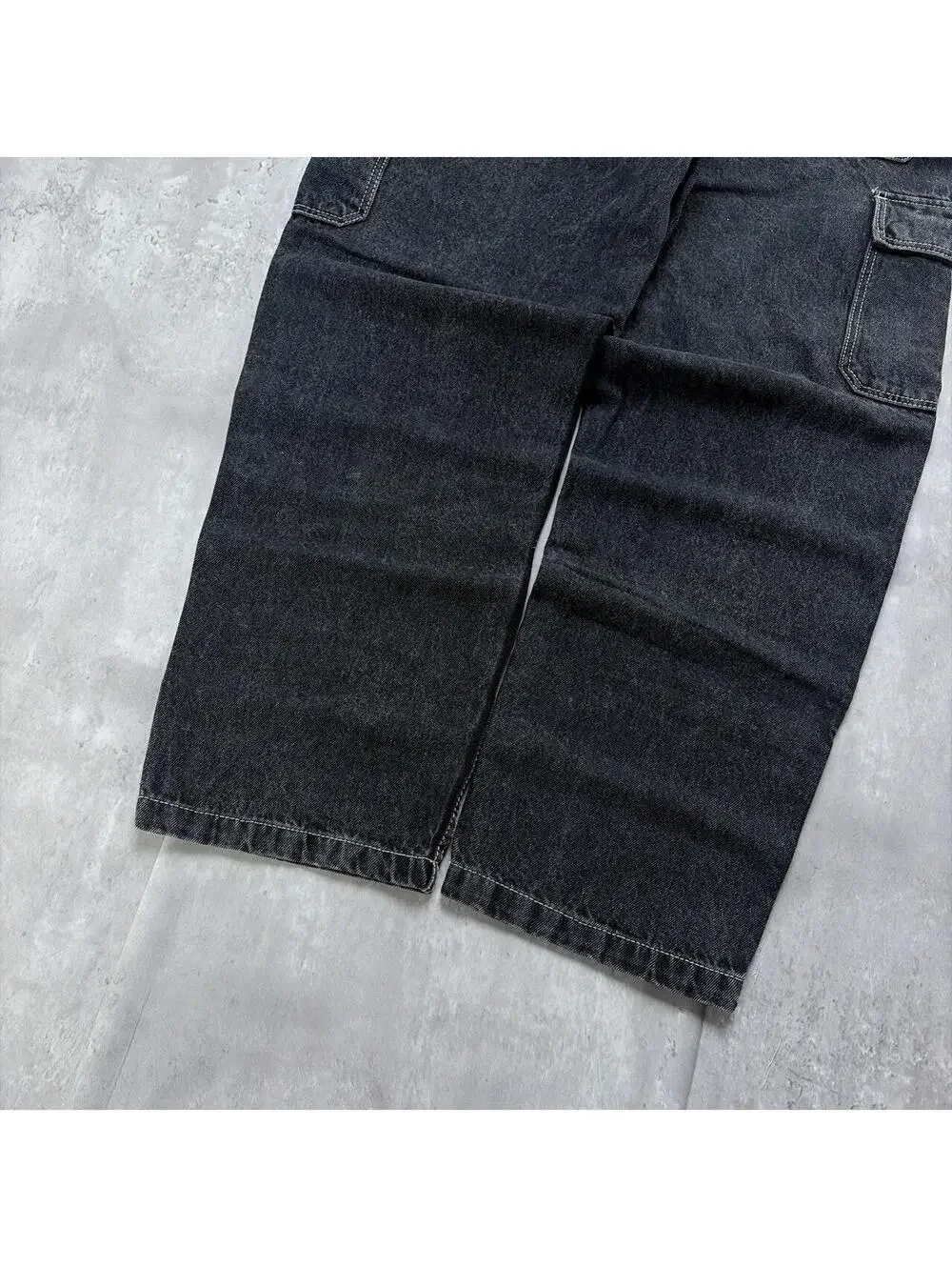 Y2K Black Empyre Grunge Baggy Skater Cargo Denim Jeans